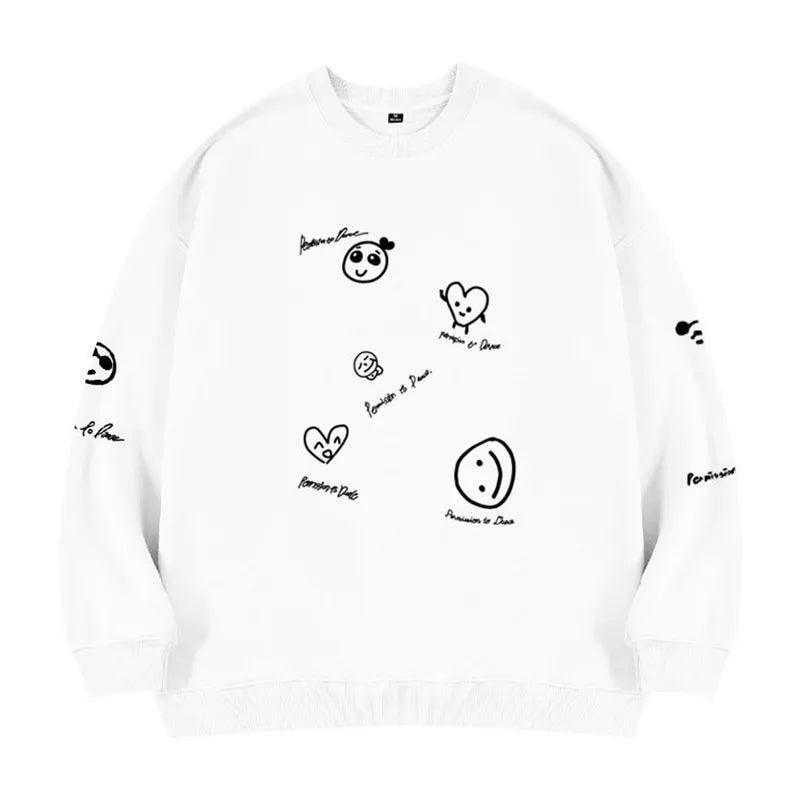 SWEAT-SHIRT BTS PERMISSION TO DANCE (noir/blanc)