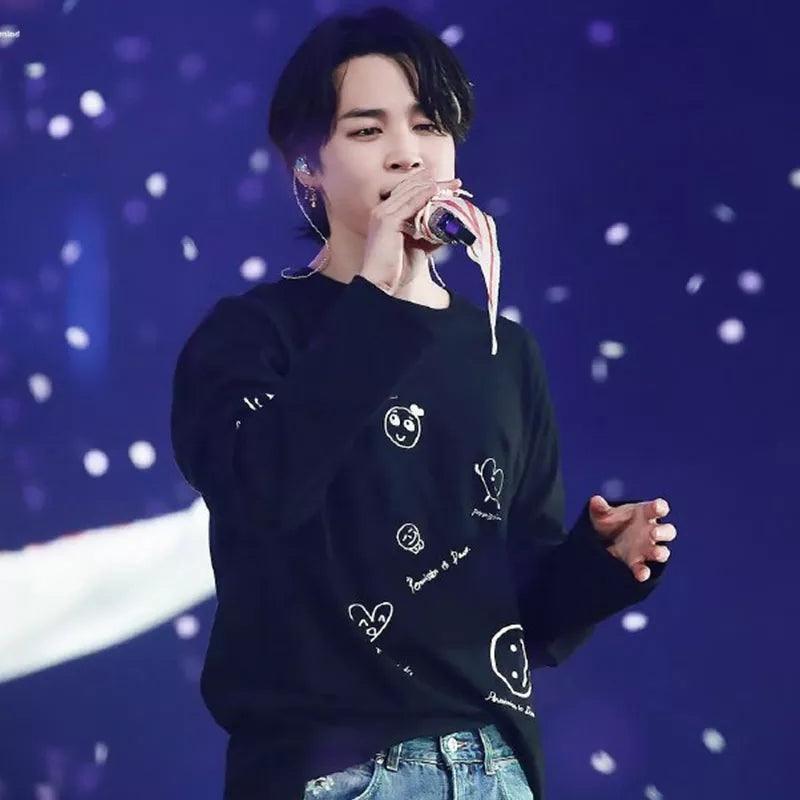 T-SHIRT À MANCHES LONGUES BTS PERMISSION TO DANCE 100 % COTON