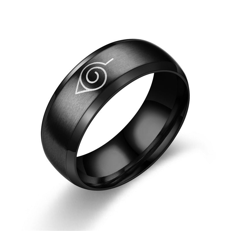 Bague Naruto Merch en acier inoxydable