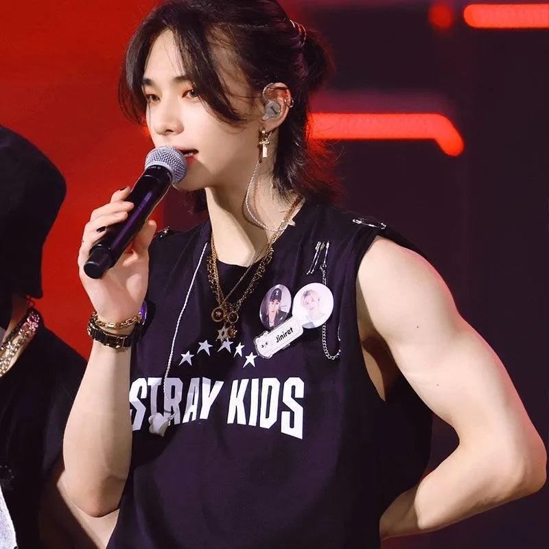 T-SHIRT ET CHEMISE À MANCHES LONGUES STRAY KIDS 100 % COTON