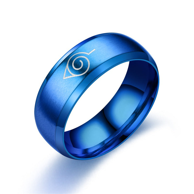 Bague Naruto Merch en acier inoxydable