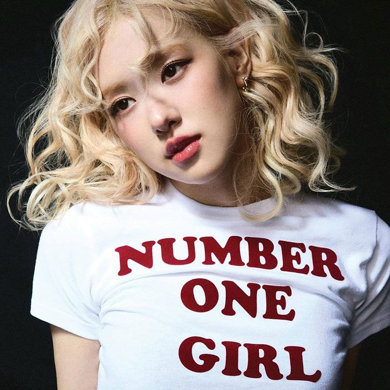 T-SHIRT NUMÉRO UN FILLE ROSÉ (BLACKPINK) 100% COTON