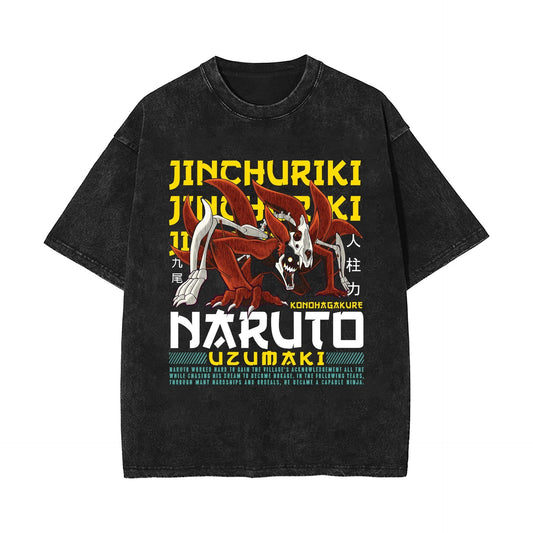 T-SHIRT NARUTO MERCH 100% COTON
