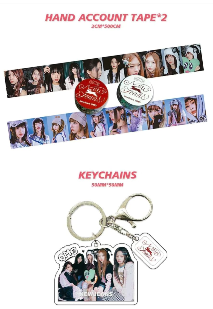 KIT 92 PCS (60 CARTES PHOTO + 32 AUTOCOLLANTS) NEWJEANS GET UP