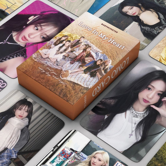 CARTES PHOTO BABYMONSTER L'AMOUR DANS MON CŒUR 55 PIÈCES