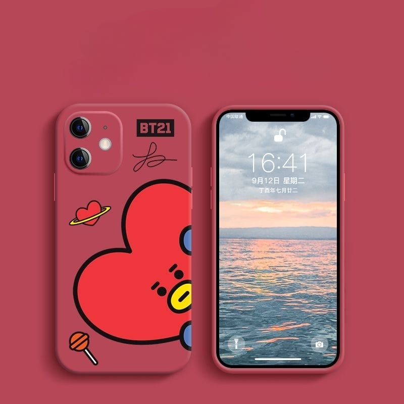 BT21 BTS COQUES DE TÉLÉPHONE PORTABLE TOUS PERSONNAGES - IPHONE DIFFÉRENTS MODÈLES !