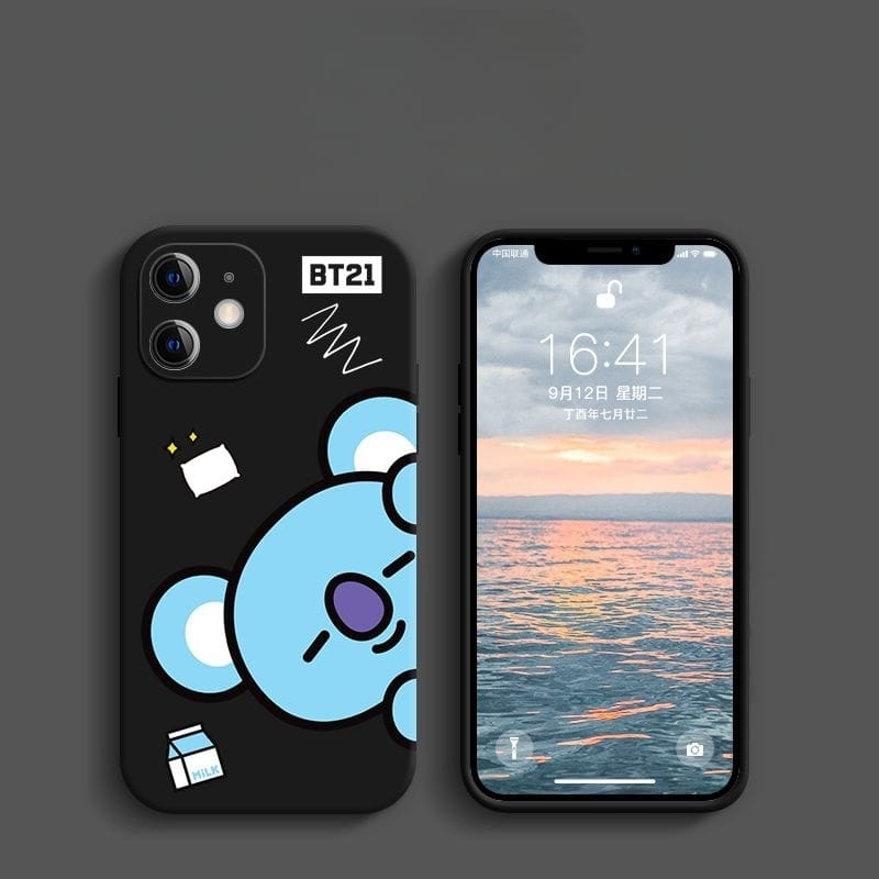 BT21 BTS COQUES DE TÉLÉPHONE PORTABLE TOUS PERSONNAGES - IPHONE DIFFÉRENTS MODÈLES !