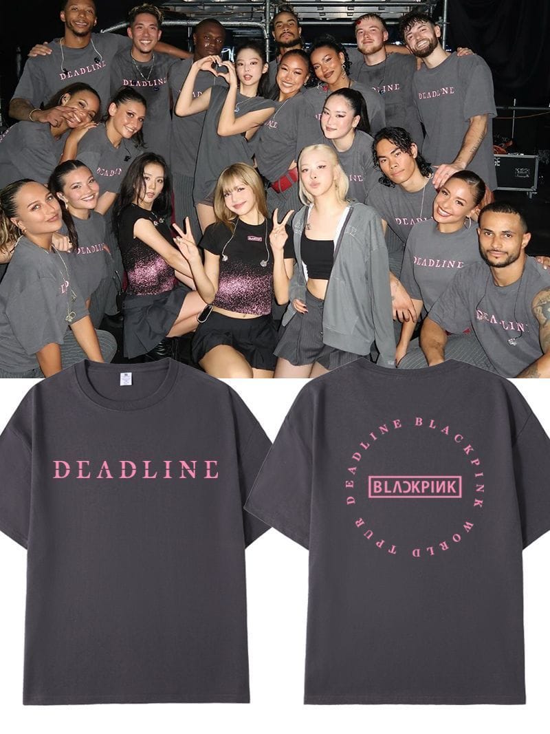T-SHIRTS BLACKPINK DEADLINE 100% COTON