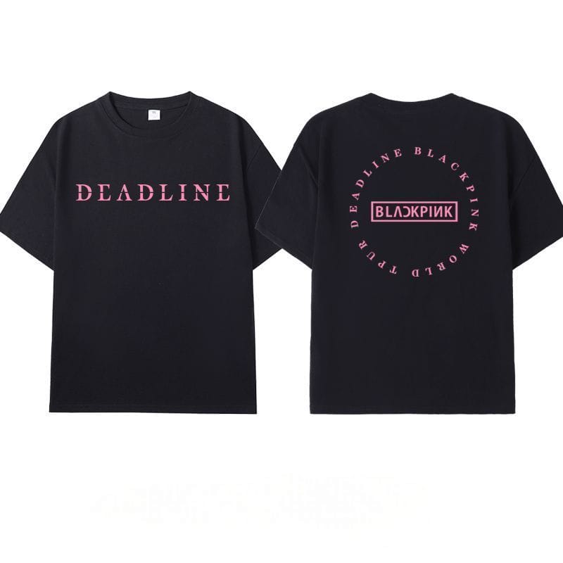 T-SHIRTS BLACKPINK DEADLINE 100% COTON