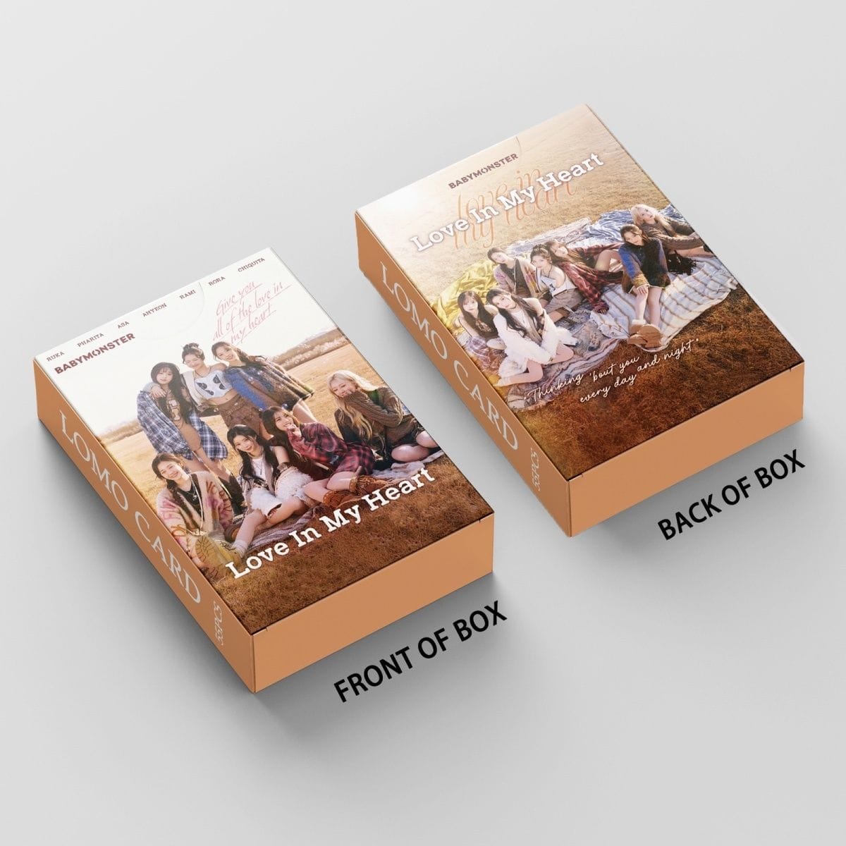 CARTES PHOTO BABYMONSTER L'AMOUR DANS MON CŒUR 55 PIÈCES