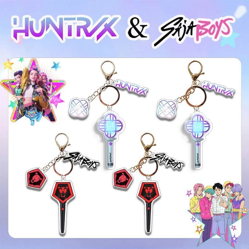 PORTE-CLÉS KPOP DEMON HUNTERS HUNTR/X SAJA BOYS