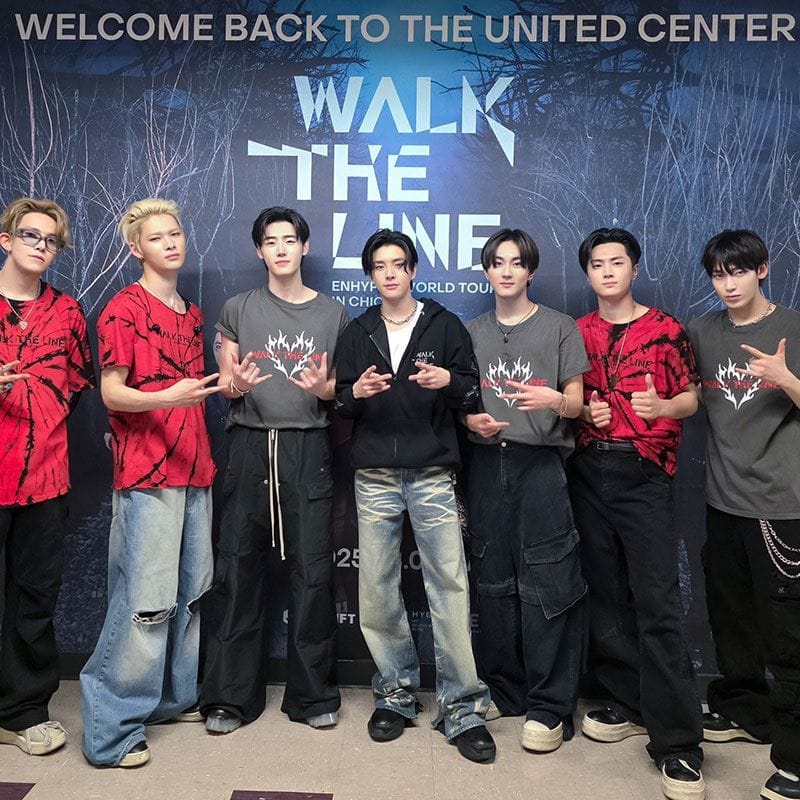 T-SHIRT ENHYPEN 2025 WALK THE LINE 100% COTON