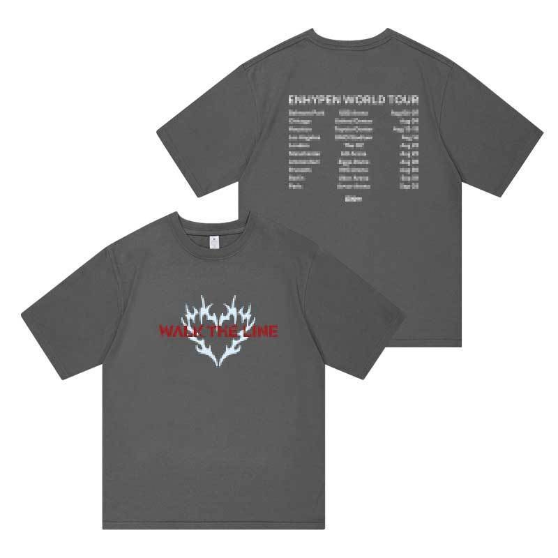 T-SHIRT ENHYPEN 2025 WALK THE LINE 100% COTON