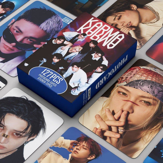 CARTES PHOTO STRAY KIDS KARMA 127 PIÈCES (55 cartes + 72 autocollants)
