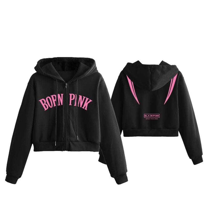 Sweat à capuche court Blackpink Born Pink