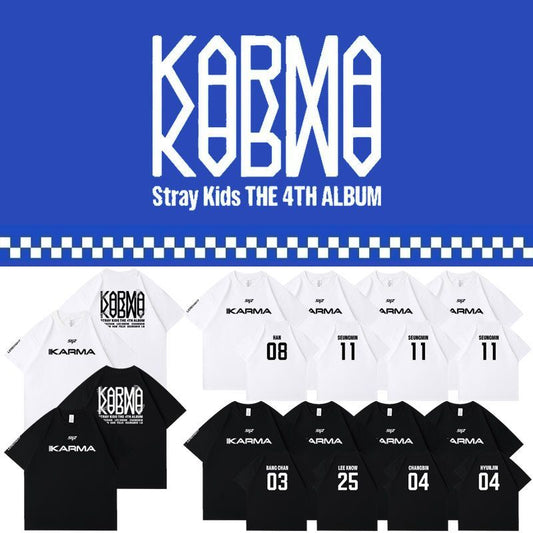 T-SHIRTS STRAY KIDS KARMA 100 % COTON (COULEUR NOIRE)