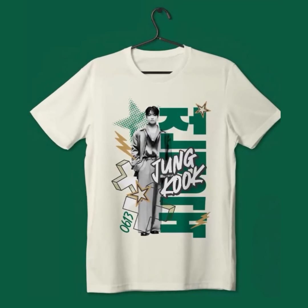 CAMISETAS JUNGKOOK "JE SUIS TOUJOURS" 100% ALGODÃO (preta e branca) 