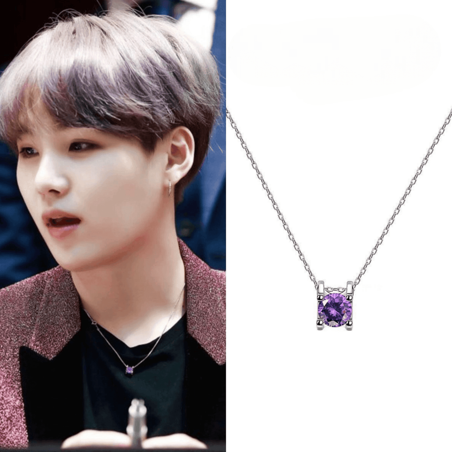 COLLIER VIOLET SUGA BTS