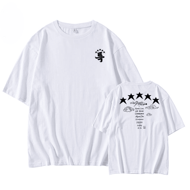 T-SHIRT 5 ÉTOILES STRAY KIDS 100 % COTON
