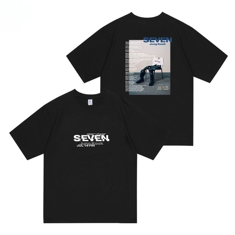 T-SHIRT BTS JUNGKOOK SEVEN 100% COTON
