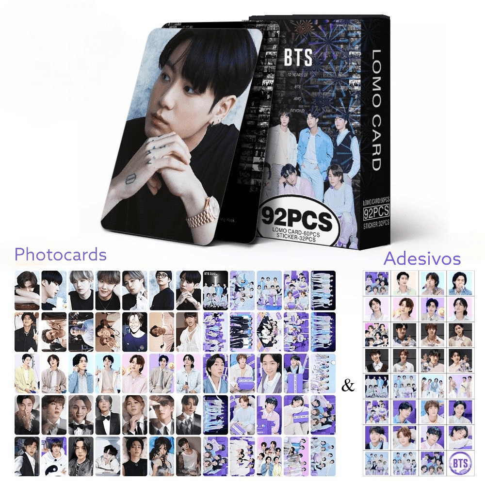 PHOTOCARTES BTS FÊTE 2023 92 PIÈCES (60 PHOTOCARTES + 32 AUTOCOLLANTS)