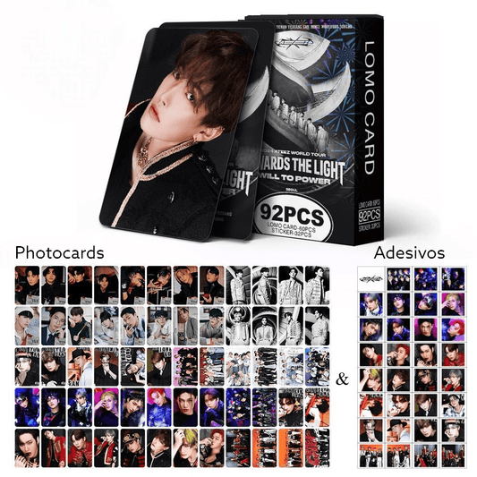 PHOTOCARDS ATEEZ 2024 VERS LES LIGHTKITS 92 PCS (60 PHOTOCARDS + 32 STICKERS)