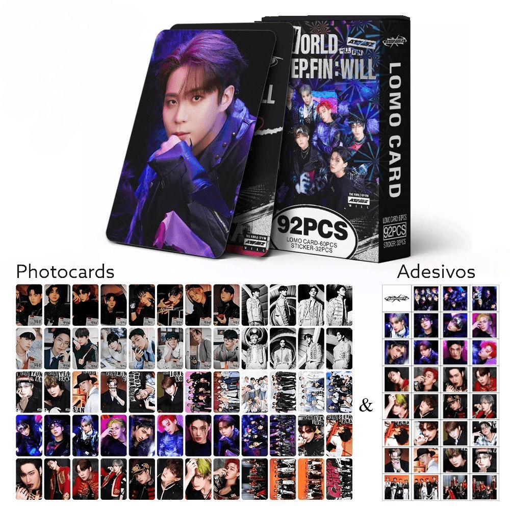 PHOTOCARDS ATEEZ 2024 VERS LES LIGHTKITS 92 PCS (60 PHOTOCARDS + 32 STICKERS)