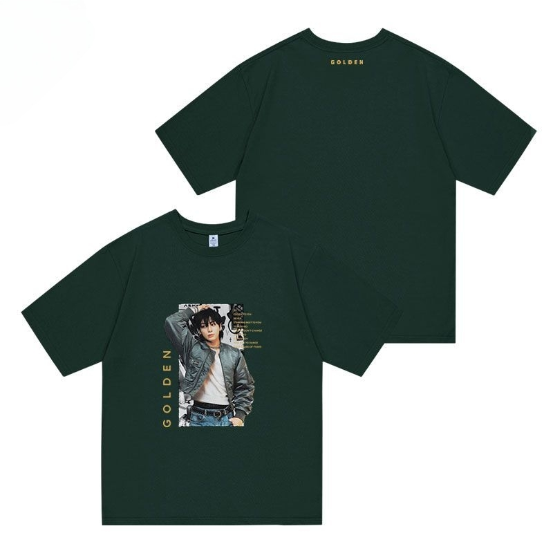 T-SHIRT DORÉ JUNGKOOK 100% COTON (4 couleurs)