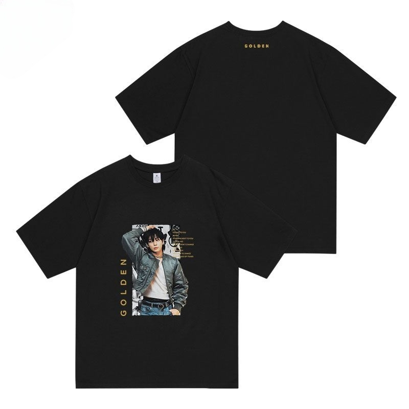 T-SHIRT DORÉ JUNGKOOK 100% COTON (4 couleurs)