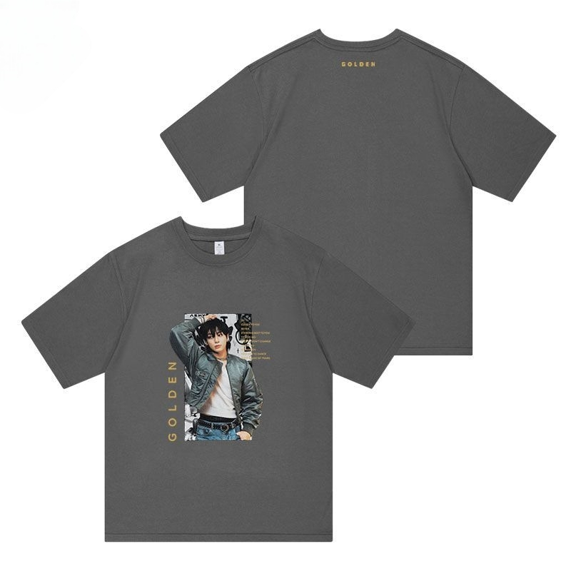 T-SHIRT DORÉ JUNGKOOK 100% COTON (4 couleurs)