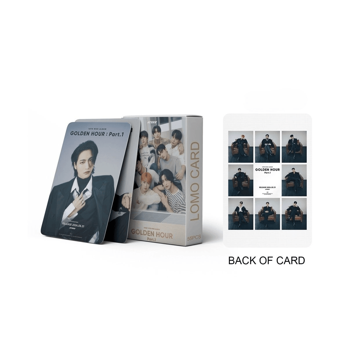 CARTES PHOTO ATEEZ GOLDEN HOUR Partie 1 55 pièces