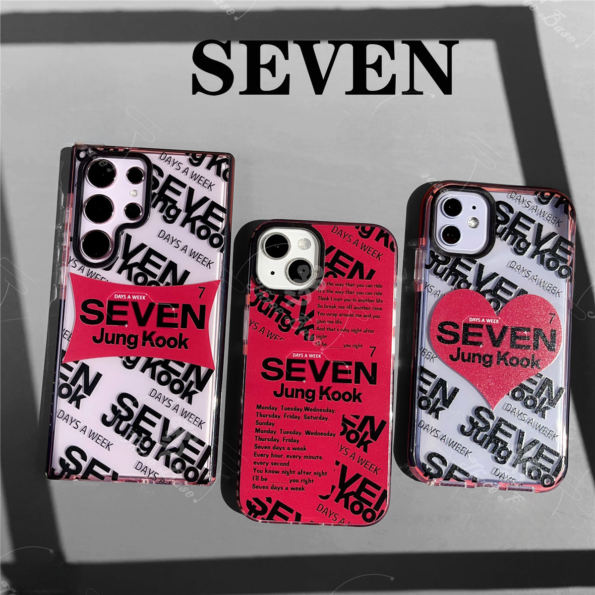 JUNGKOOK SEVEN COQUES DE TÉLÉPHONE PORTABLE - SAMSUNG DIFFÉRENTS MODÈLES !