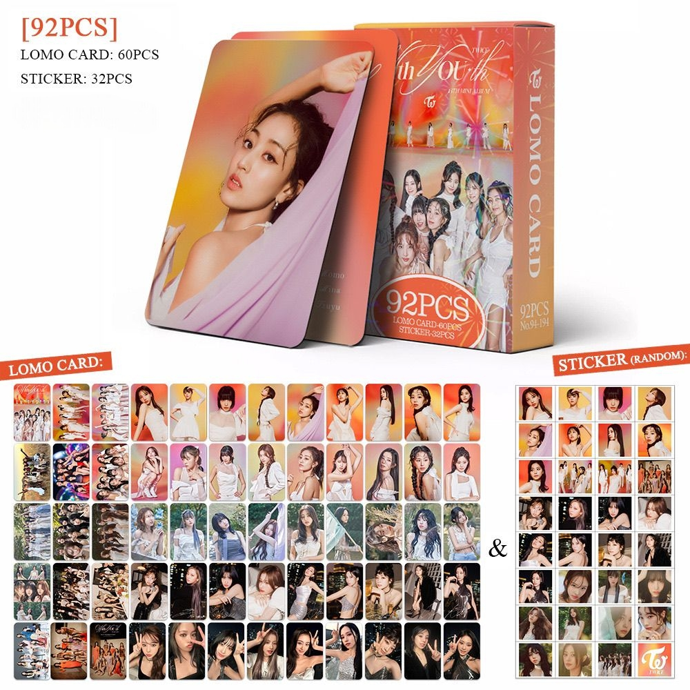 CARTES PHOTO TWICE WITH YOU - 92 PCS (60 CARTES PHOTO + 32 AUTOCOLLANTS)