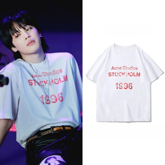 T-SHIRT JIMIN FACE COMME UN FOU 100% COTON