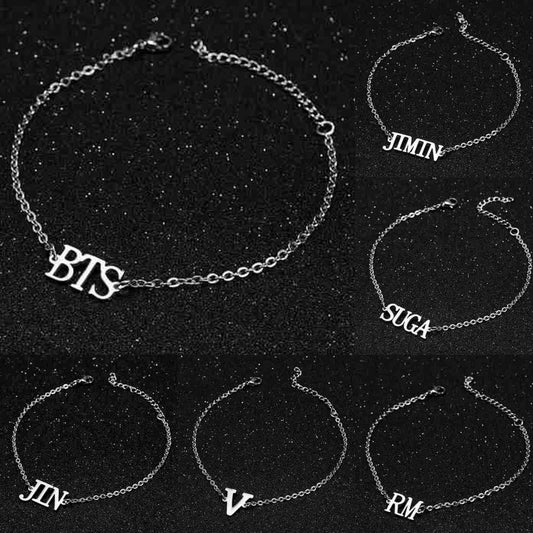 BRACELETS EN ACIER INOXYDABLE BTS (tous les membres)