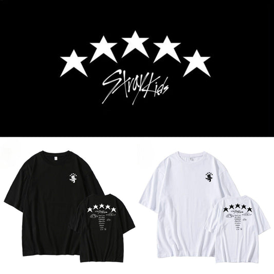 T-SHIRT 5 ÉTOILES STRAY KIDS 100 % COTON