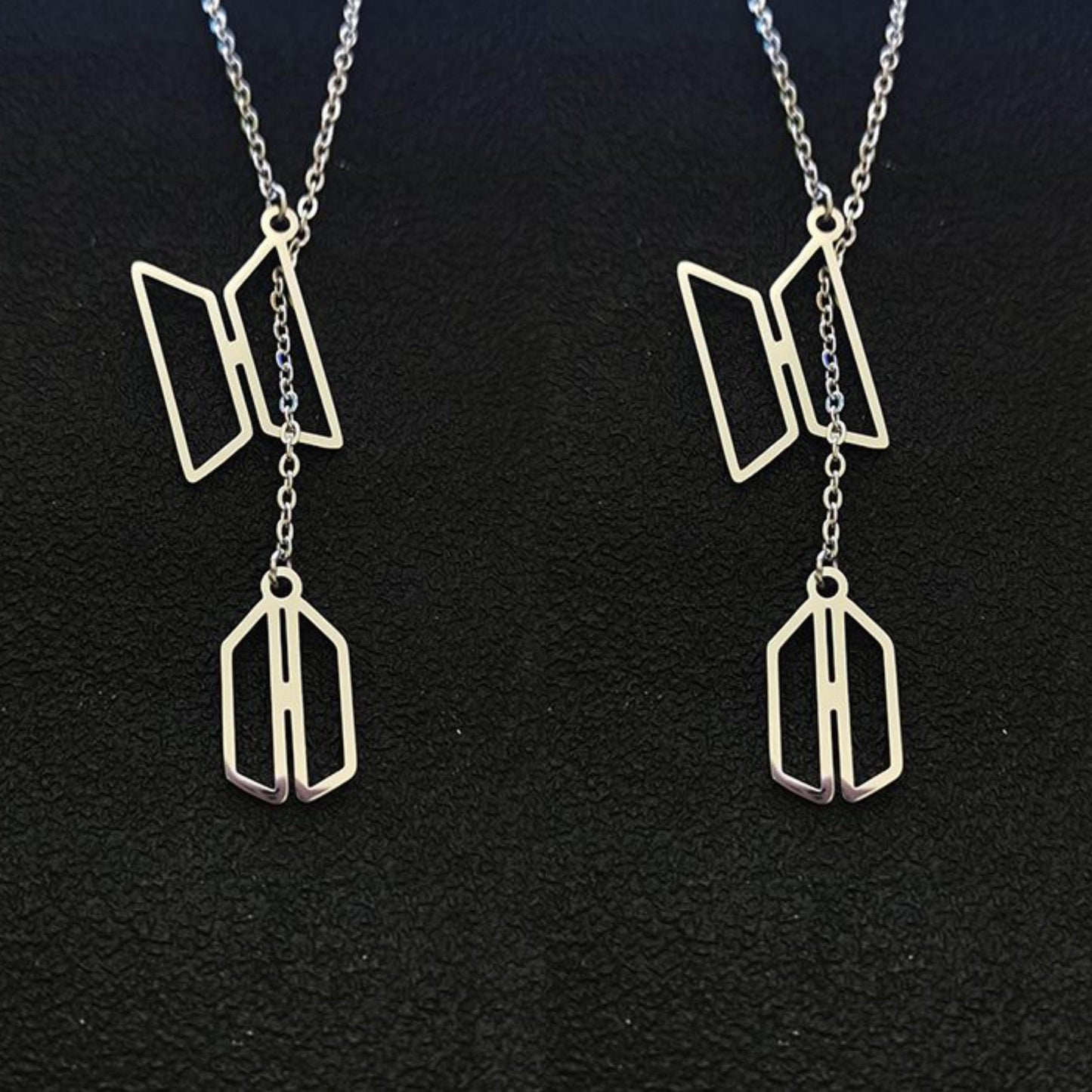 COLLIER EN ACIER INOXYDABLE BTS♡ARMY (Unité et paire)