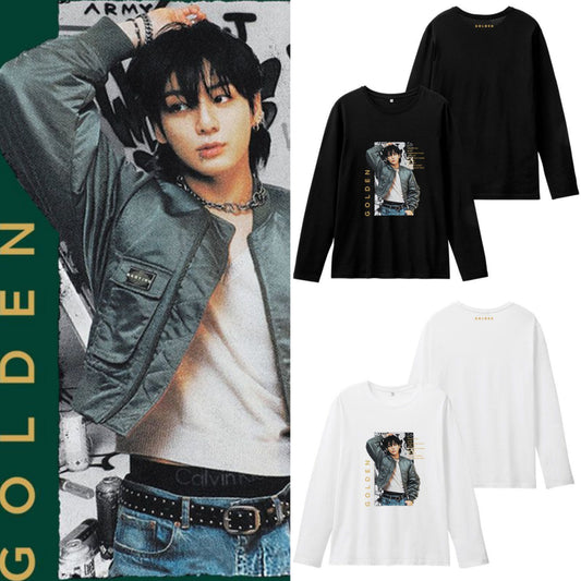 T-SHIRT JUNGKOOK GOLDEN MERCH 100 % COTON