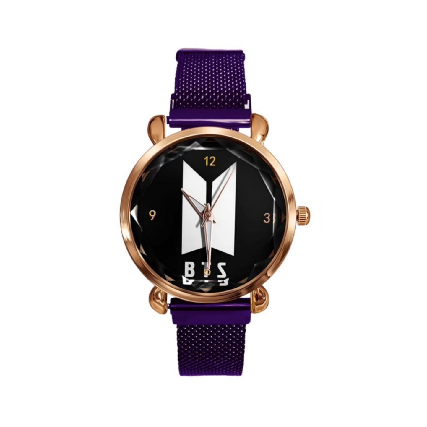 MONTRES BTS ARMY AVEC BRACELET EN ACIER INOXYDABLE - 3 OPTIONS DE COULEURS !✨