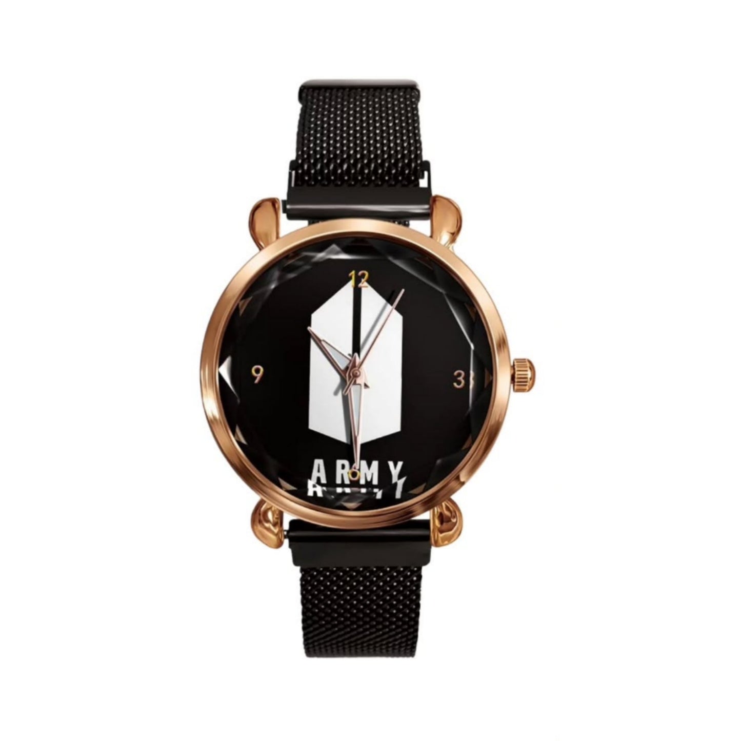 MONTRES BTS ARMY AVEC BRACELET EN ACIER INOXYDABLE - 3 OPTIONS DE COULEURS !✨