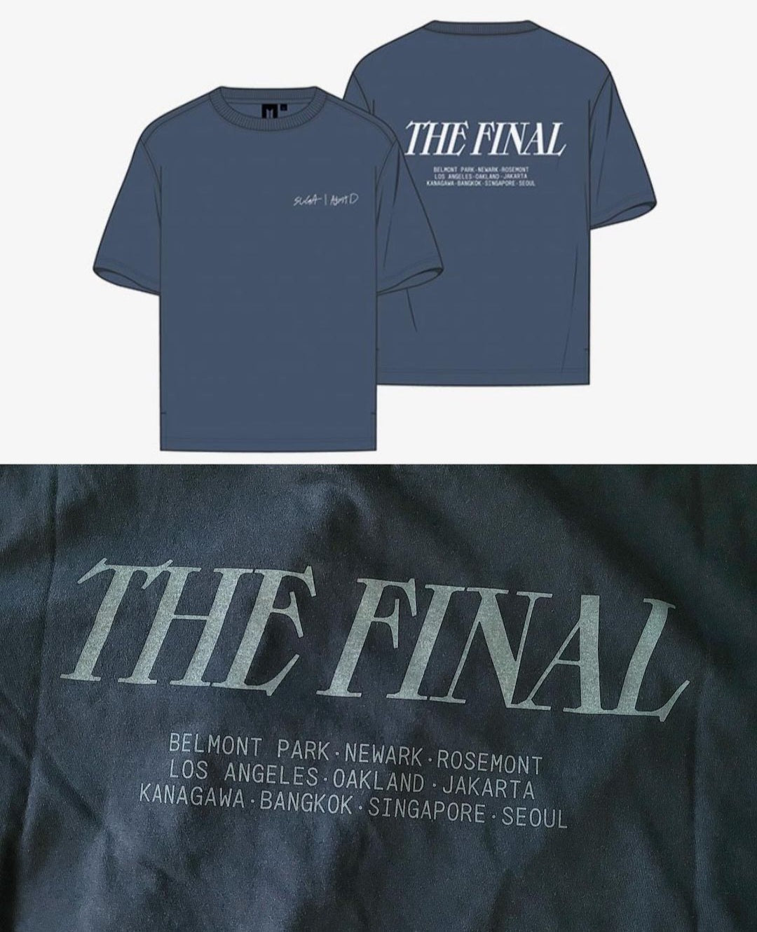 T-SHIRT SUGA D'DAY AGUST D TOUR THE FINAL 100% COTON