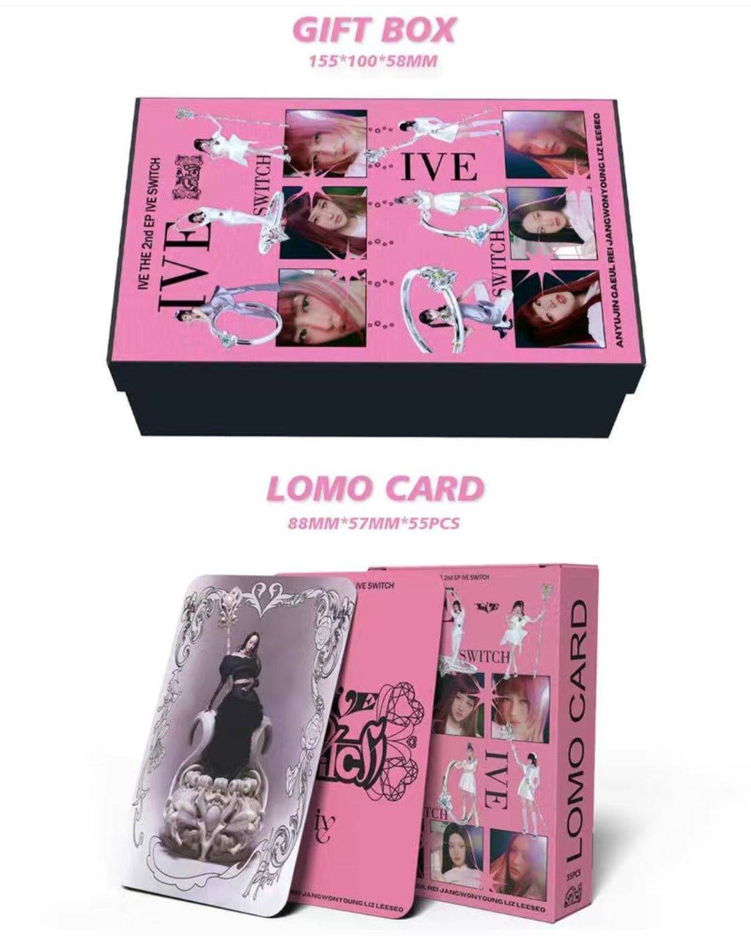 IVE MERCH BOX SWITCH 166 PCS (COFFRET CADEAU AVEC PLUSIEURS ARTICLES !✨)