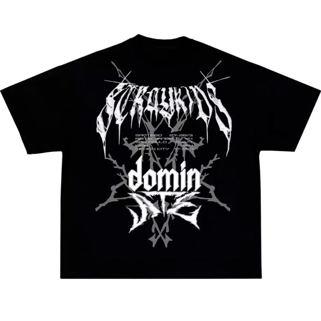 T-SHIRT DE LA TOURNÉE DOMINATE DE STRAY KIDS 100 % COTON