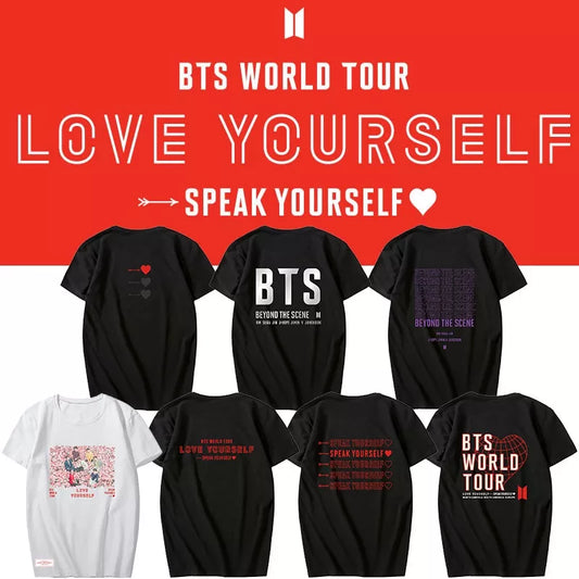 T-SHIRTS BTS WORLD TOUR LY SPEAK YOURSELF 100% COTON