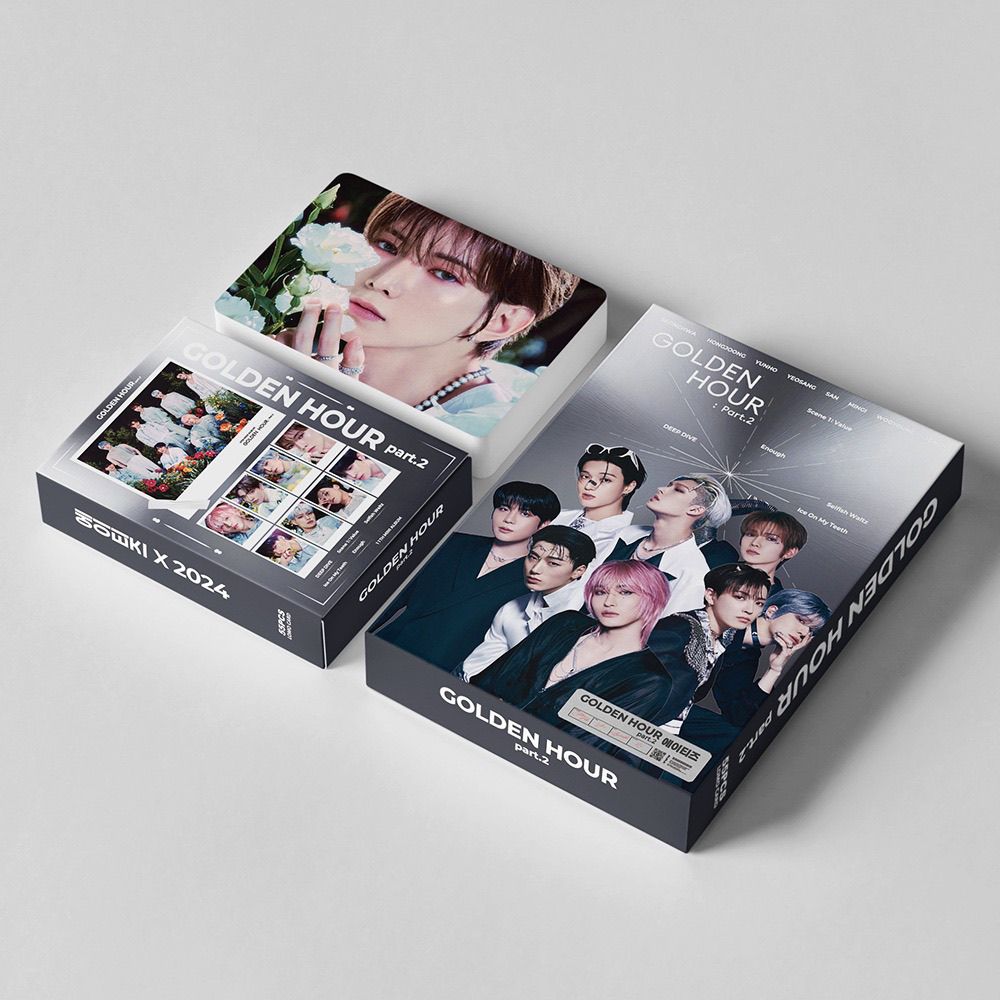 CARTES PHOTO ATEEZ 11e MINI ALBUM GOLDEN HOUR partie 2 55 PCS