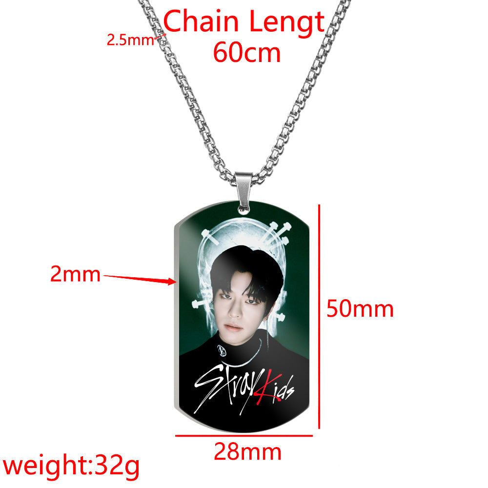 COLLIER STRAY KIDS EN ACIER INOXYDABLE