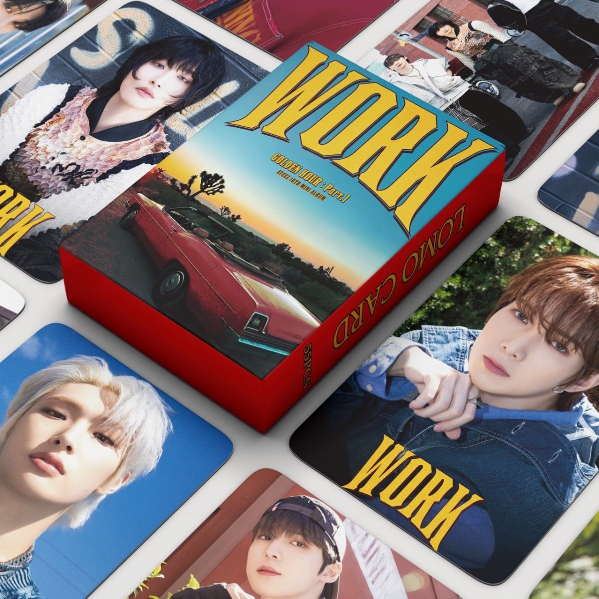 CARTES PHOTO ATEEZ GOLDEN HOUR WORK 55 PCS