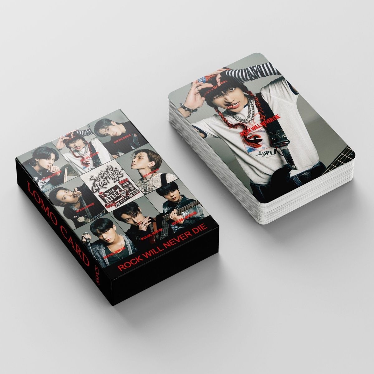 CARTES PHOTO ATEEZ VŒUX DE FIN D'ANNÉE 2025 55 PIÈCES