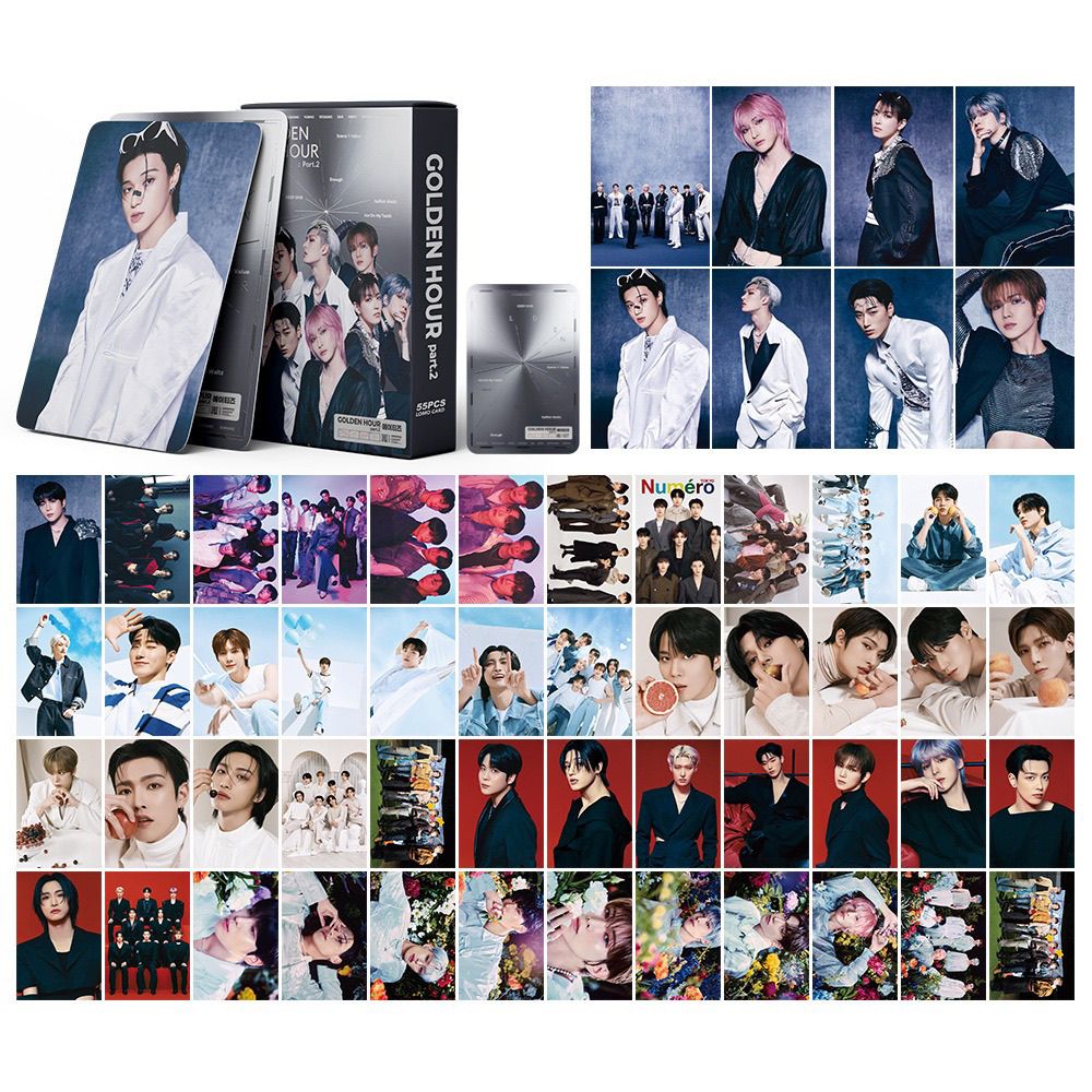 CARTES PHOTO ATEEZ 11e MINI ALBUM GOLDEN HOUR partie 2 55 PCS