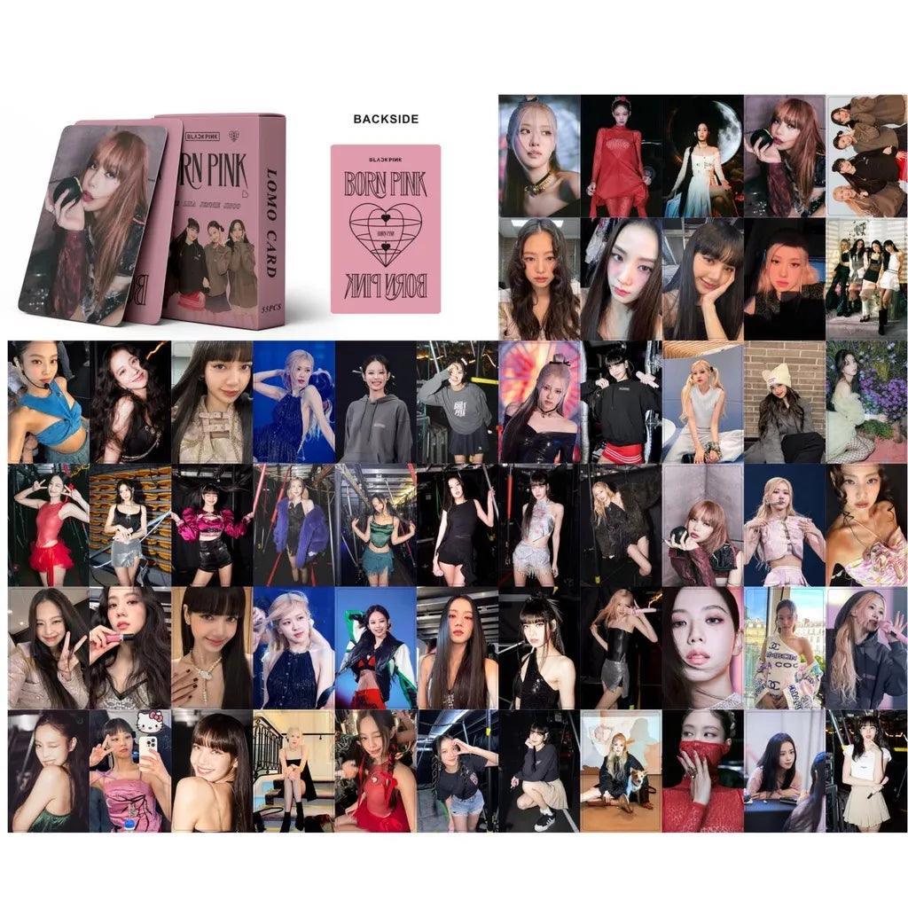 KIT AVEC 55 CARTES PHOTO BLACKPINK BORN PINK
